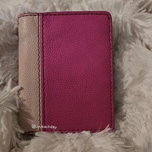 💗 Pink Fossil Leather Wallet